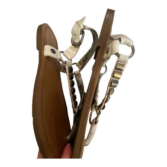 Jessica Simpson White Strappy Sandals Women's Size 6.5B. A28 - Picture 2 of 5